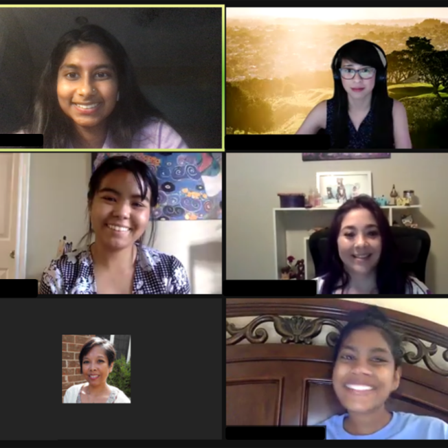 A group of NAPAWF Texas members on a video call.